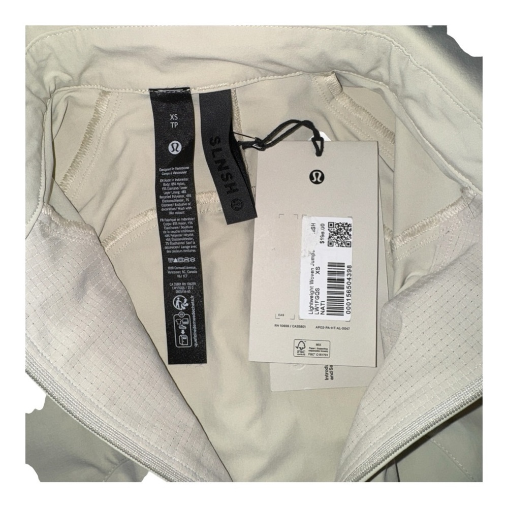 Lululemon Lightweight Woven Jumpsuit *SLNSH Collection Nat Ivory Size XS/4 NWT - Picture 10 of 10